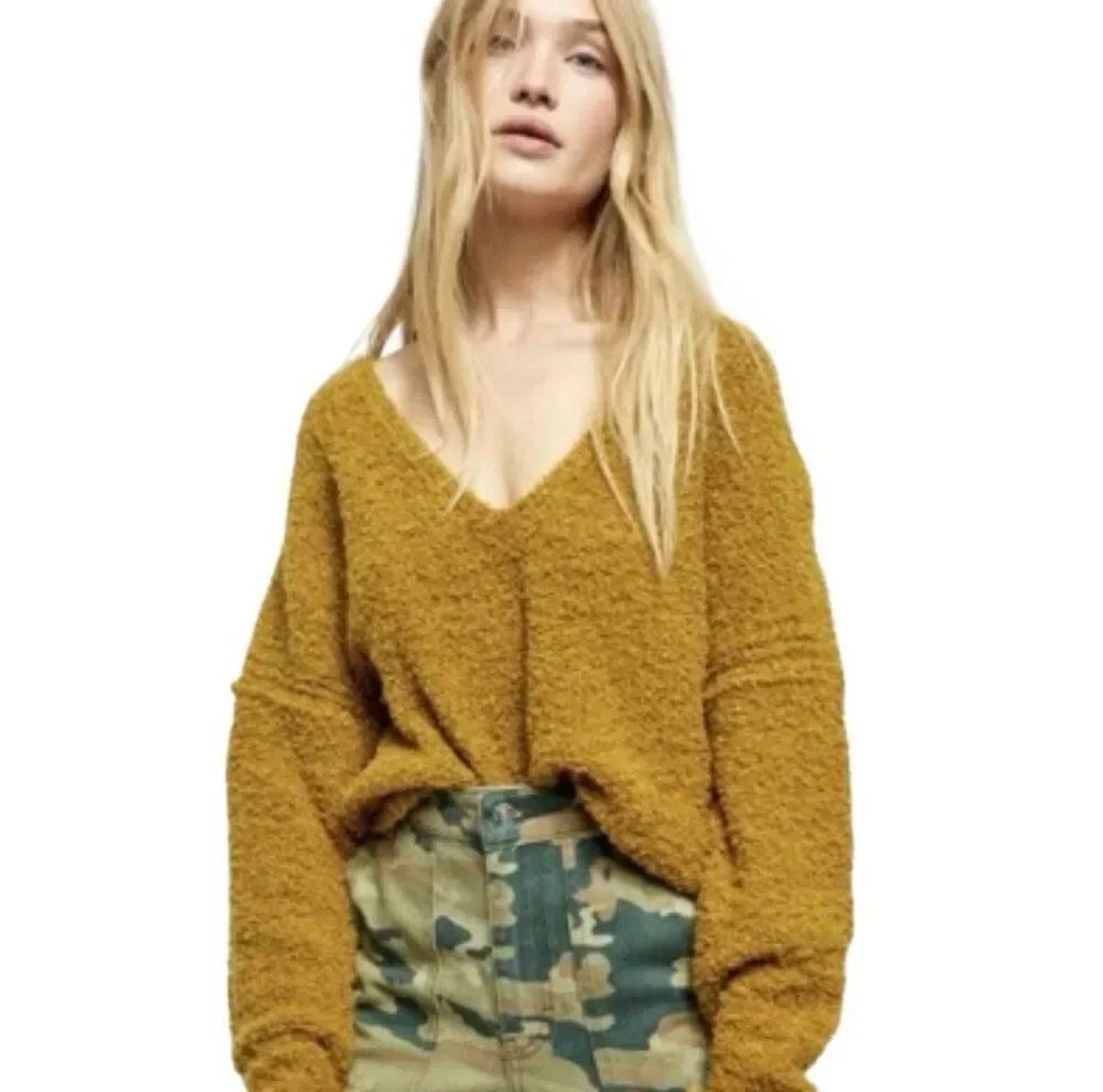 Free People Finders Keepers Athens Moss Boucle Sweater, M